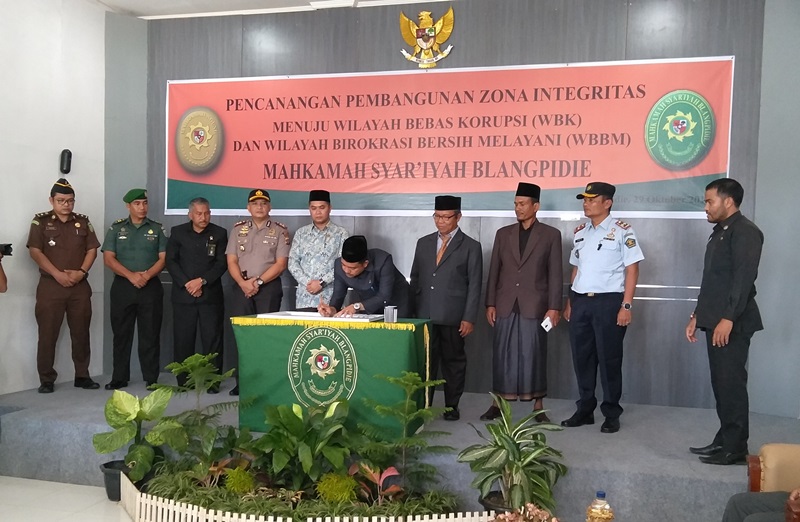 Pengadilan Mahkamah Syariah Blangpidie Canangkan Wilayah Bebas Korupsi dan Wilayah Birokrasi Bersih Melayani
