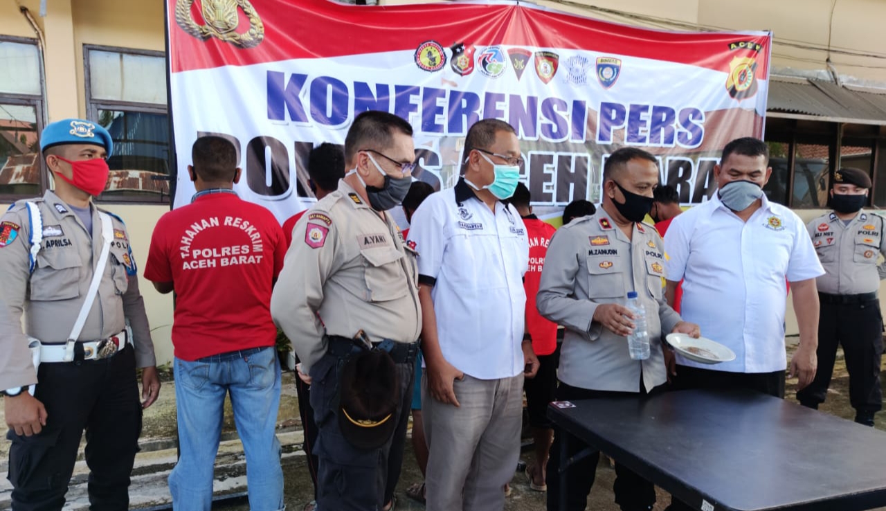 Polisi Amankan Tujuh Penambang Emas Ilegal di Aceh Barat