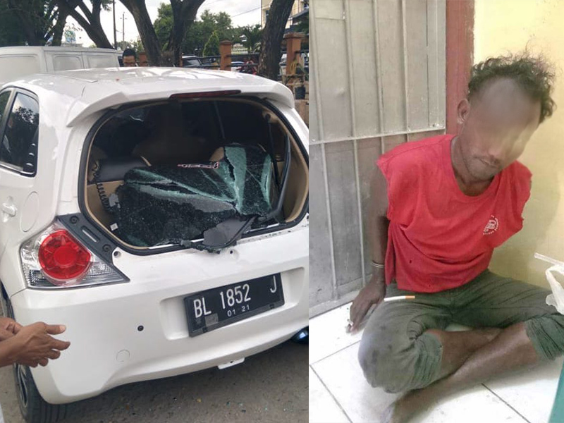Heboh, Pemuda Mengamuk Pakai Parang di Lhokseumawe, Mobil Wartawan Dirusak