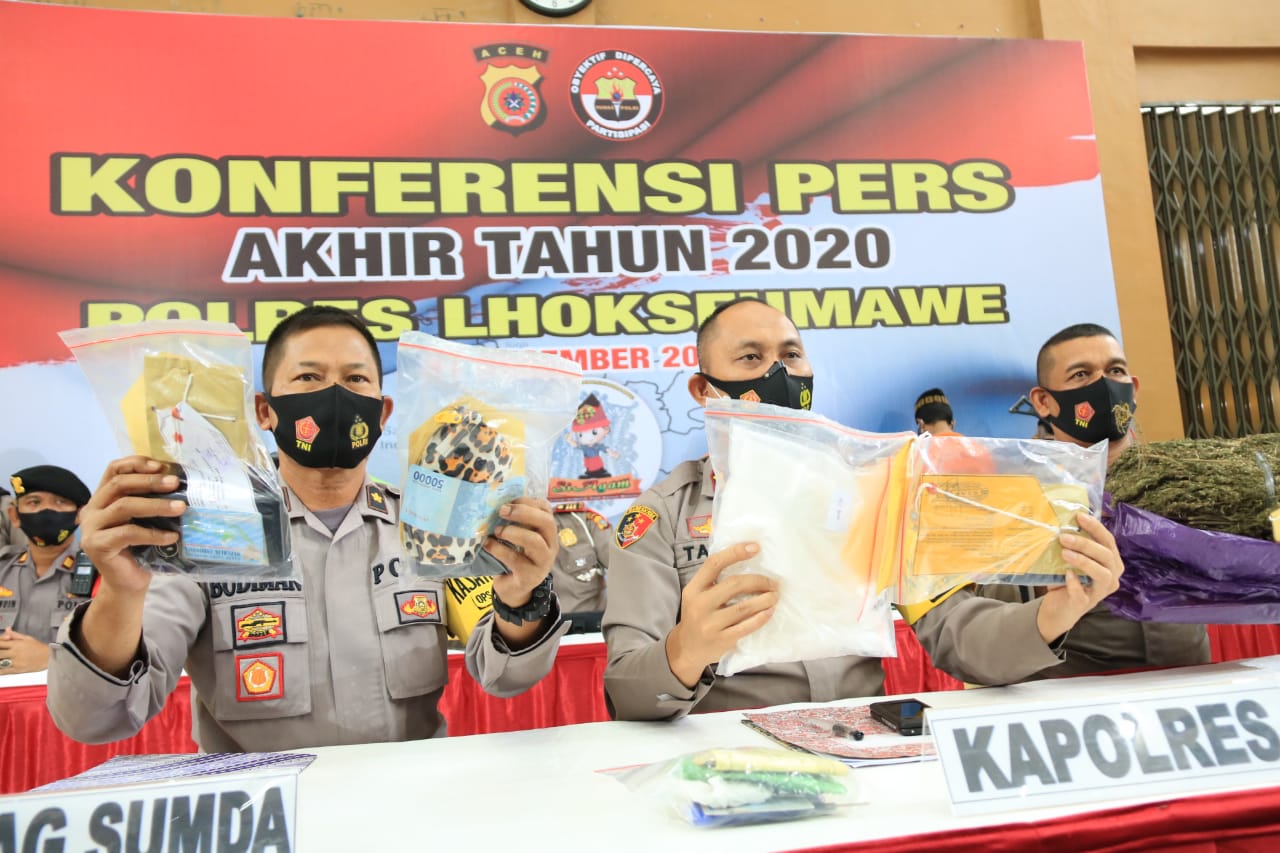 Ini Kasus Menonjol yang Ditangani Satreskrim Polres Lhokseumawe selama 2020