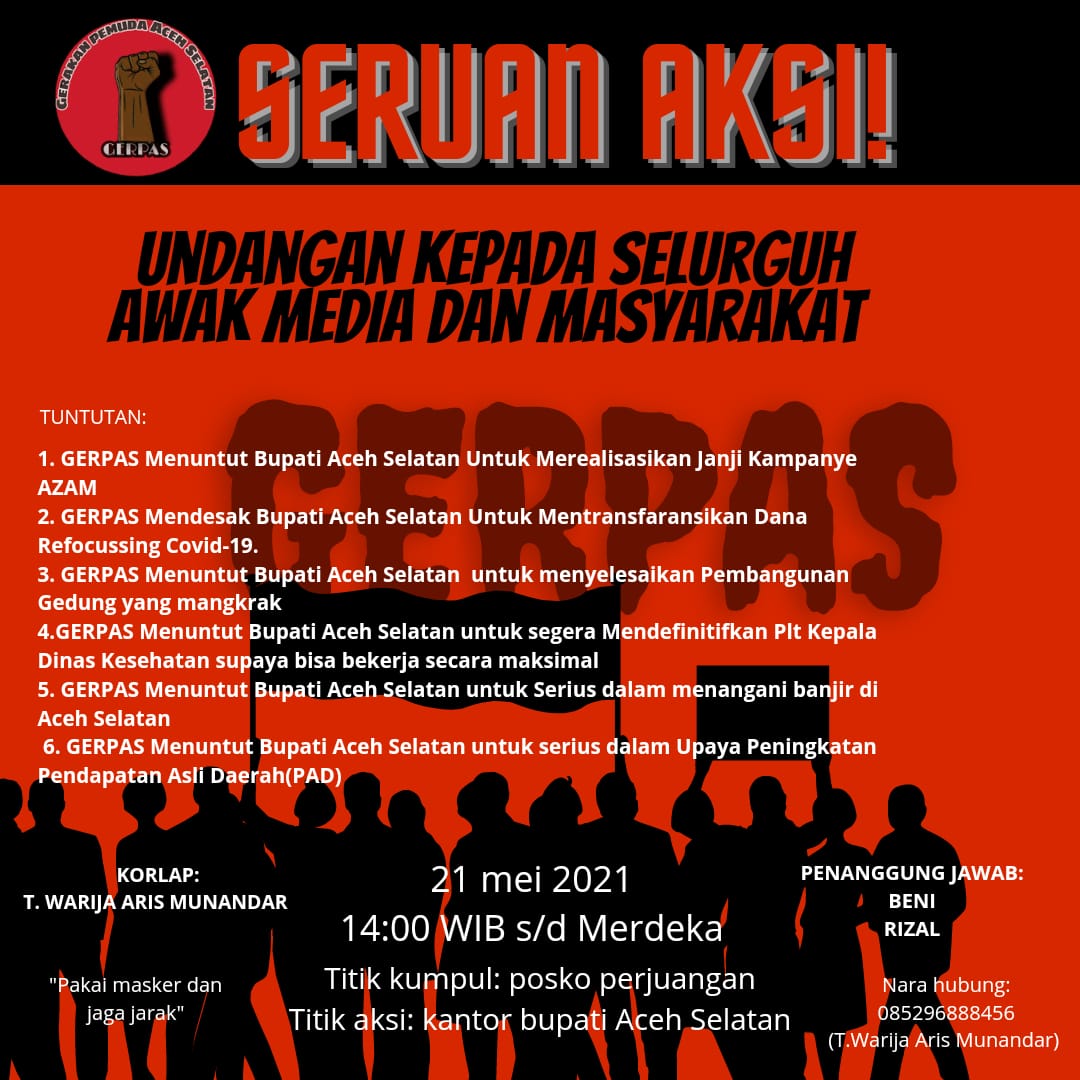 Besok, GERPAS Demo Kantor Bupati Aceh Selatan
